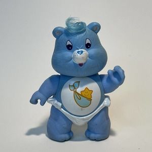 Vintage Care Bears Baby Tugs Bear Blue Poseable 1984 Kenner Diaper 3"